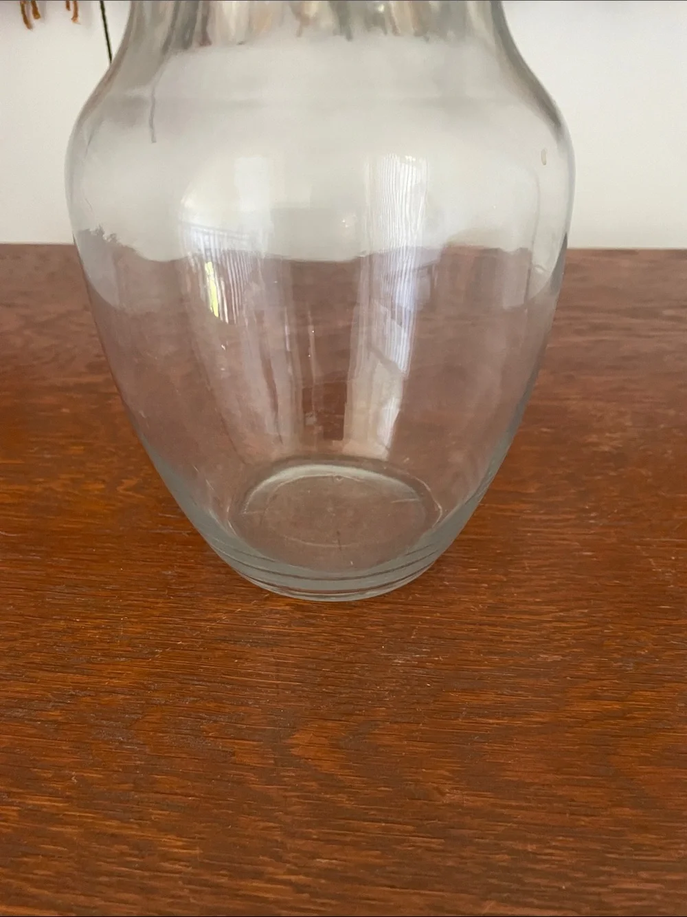 Clear glass vase medium size